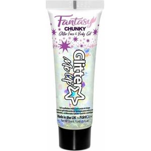 Paintglow Chunky glittergel voor lichaam en gezicht - parelmoer - 12 ml - Glitter schmink