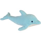 Pluche kleine knuffel zeedieren Dolfijn van 33 cm - Speelgoed beesten uit de soft serie - Leuk als cadeau
