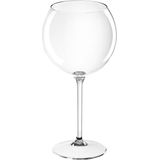 Rode wijn/gin tonic ballon glazen transparant 650 ml van onbreekbaar kunststof - Herbruikbaar - Wijnen wijnliefhebbers drinkglazen - Wijn/Gin Tonic drinken