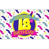 Happy Birthday vlag 18 jaar