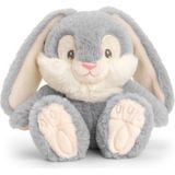 Keel Toys pluche Konijn/haas knuffeldier - grijsblauw - zittend - 15 cm - Luxe Eco kwaliteit knuffels