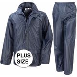 Grote maten navy All Weather regenpak voor volwassenen