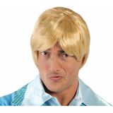 Funny Fashion Carnaval verkleedpruik heren Coole surf boy/Kakker Ken - kort haar - blond