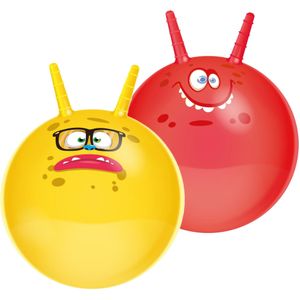 Skippyballen Funny Faces - set van 2 - 45 cm - buitenspeelgoed voor kleine kinderen