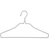 Set van 20x stuks metalen kledinghangers grijs 39 x 22 cm - Kledingkast hangers/kleerhangers