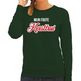 Mijn foute Kersttrui in sierlijke letters - groen - dames - Kerst sweater / Kerst outfit