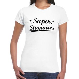 Super stagiaire cadeau t-shirt wit voor dames - stage kado shirt