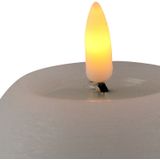 Magic Flame LED Kaars/Bolkaars - Rond - Wit - D8 X H7,5 cm