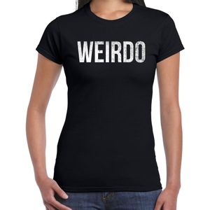 Weirdo halloween verkleed t-shirt zwart voor dames - horror shirt / kleding / kostuum