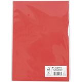 Hobby karton - A4 formaat - 20x vellen - rood - 180 grams - papier - knutselen met papier - knutselpapier