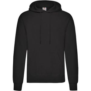 Fruit of the Loom capuchon sweater zwart voor volwassenen - Classic Hooded Sweat - Hoodie - Heren kleding