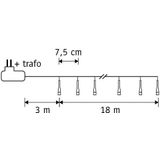 Luca Lighting kerstverlichting- 240 leds -1800 cm- helder wit -met timer