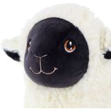 Keel Toys pluche schaap/lammetje knuffeldier - wit/zwart - lopend - 18 cm - Luxe Eco kwaliteit knuffels