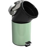 MSV Prullenbak/pedaalemmer - 2x - metaal - groen - 3 liter - 17 x 25 cm - Badkamer/toilet