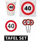 40 jaar stopbord tafel versiering set