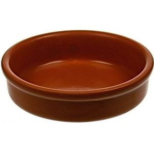 4x Creme brulee schaaltjes terracotta 12 cm - Hapjes schaaltjes - Tapas schaaltjes