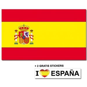 Spaanse vlag + 2 gratis stickers