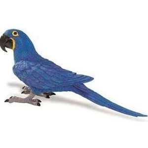 Speelgoed figuur blauwe  Ara papegaai van plastic 11 cm