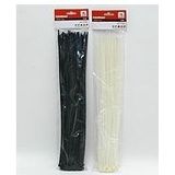 Kabelbinders/tie-wraps pakket zwart 250x stuks in 3 verschillende formaten 18 cm(100x) - 28 cm(100x) - 40 cm(50x)