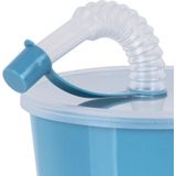 Juypal Drinkbeker met deksel en rietje - licht blauw - kunststof - 450 ml - 12 x 9 cm