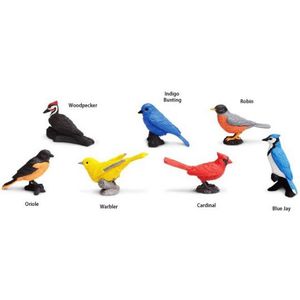 Safari LTD speelfiguren/speeldieren vogels mix  - 7 stuks - Kunststof - kleine speeldieren