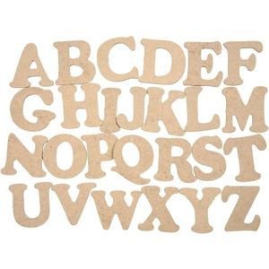 26x Houten alfabet letters 4 cm - Knutselmateriaal/hobbymateriaal/decoratiemateriaal houten letters A t/m Z