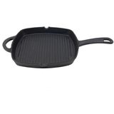 TOMADO Grillpan zwart - gietijzer - 26 x 30 cm - zonder anti-aanbaklaag