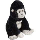 Pluche knuffel dieren Gorilla Aap 18 cm - Speelgoed wilde dieren Apen knuffelbeesten