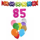 Folat Verjaardag versiering - 85 jaar - slingers/ballonnen