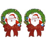 3x stuks kerst raamstickers kerstman plaatjes 30 cm - Raamdecoratie kerst - Kinder kerststickers