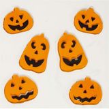 Horror raamstickers pompoenen 25 x 25 cm - 3x - Halloween feest decoratie - Horror stickers
