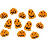 Horror raamstickers pompoenen 25 x 25 cm - 3x - Halloween feest decoratie - Horror stickers