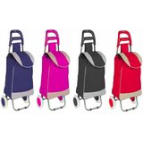 Benson Boodschappentrolley - zwart - 96 x 34 x 21 cm - 40 liter