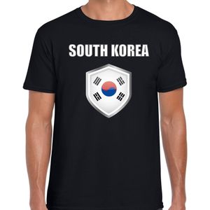 Zuid Korea landen t-shirt zwart heren - Zuid Koreaanse landen shirt / kleding - EK / WK / Olympische spelen South Korea outfit