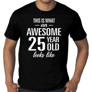 Bellatio Decorations Grote Maten Awesome 25 year old t-shirt voor heren