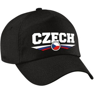 Tsjechie / Czech landen pet zwart kinderen - Tsjechie / Czech baseball cap - EK / WK / Olympische spelen outfit