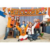 1x Oranje mega banner/ vlag Holland 370 x 60 cm - Oranje EK/ WK versiering artikelen