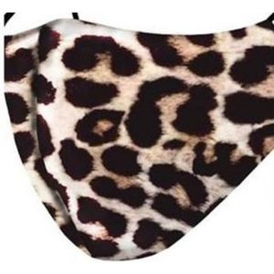 1x Beschermende mondkapjes met panterprint bruin - Gezichtmaskers - Mondmaskers/mondkapjes