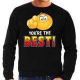 Funny emoticon sweater You are the best zwart voor heren - Fun / cadeau trui