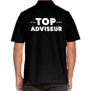 Top adviseur beurs/evenementen polo shirt zwart heren - verkoop/horeca