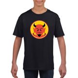 Halloween duivel t-shirt zwart jongens en meisjes - Rode duivels shirt kind