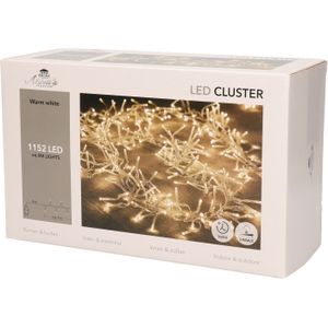 Anna's Collection Clusterverlichting - warm wit - 1152 lampjes - 11M - timer