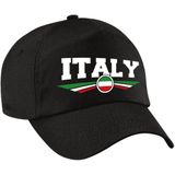 2x stuks italie / Italy landen pet zwart volwassenen - supporters kleding baseball cap - EK / WK / Olympische spelen outfit