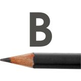 12x HB potloden voor volwassenen hardheid B