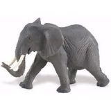 Plastic speelgoed figuren setje olifanten 8 en 16 cm - Safari dieren setje moeder en kind