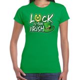 St. Patricks day t-shirt groen voor dames - Luck of the Irish - Ierse feest kleding / outfit / kostuum