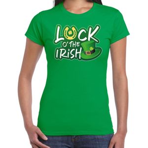 St. Patricks day t-shirt groen voor dames - Luck of the Irish - Ierse feest kleding / outfit / kostuum