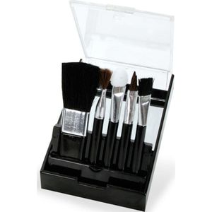 Make up/grimeer/schmink penselen/kwastjes set 5-delig met spiegeltje - Verkleed accessoires