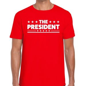 The President heren shirt rood - Heren feest t-shirts