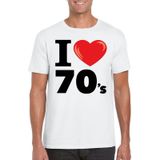 I love 70's t-shirt wit heren - seventies kleding